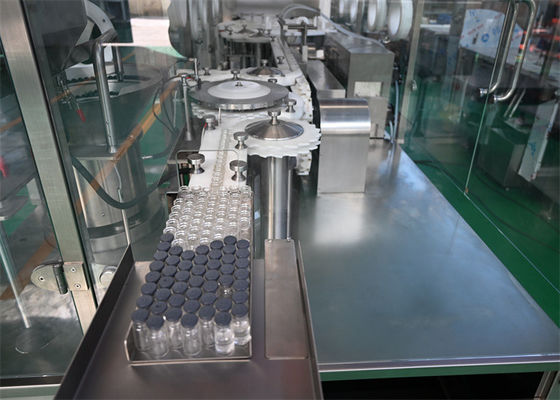 Buy Automatic Vial Filling Line For Lyophilized Powder With Ultrasonic Washing, Hot Wind Oven Drying With Peristaltic Pump online manufacture