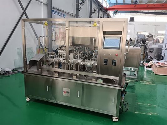 Buy Gel Filling Capping Machine for High Viscosity Gel with 316L SUS Piston Pump with PLC, GMP standard online manufacture