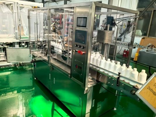 Liquid Filling Machine for 100-500ml Plastic/Glass Bottles with Automatic No-Bottle-No-Wash, No-Pressure, No-Filling, No-Capping, No-Stopping Feature 