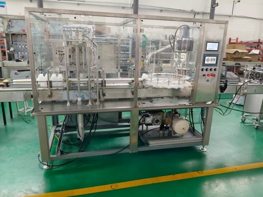Liquid Pesticide Filler for 500-1500ml PET Bottles with drip prevention systems, features explosion-proof certification